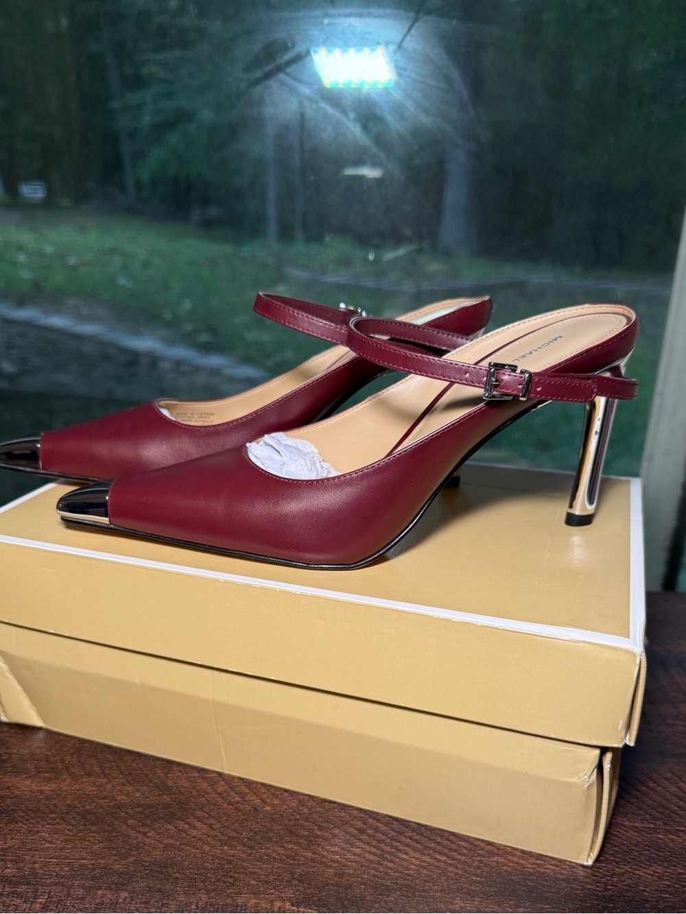 Michael kors Kasia oxblood Slingback Pointed-Toe Heels